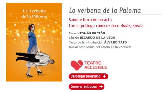 La verbena de la Paloma vuelve al Teatro de la Zarzuela
